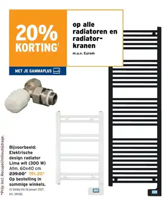 Op alle radiatoren en radiatorkranen