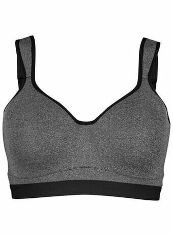 HEMA Voorgevormde Sportbh Heavy Support Met Beugel B-F Grijsmelange (grijsmelange)