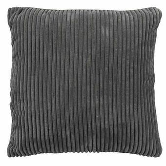 Leen Bakker Sierkussen Supercord - donkergrijs - 45x45 cm - Leen Bakker aanbieding