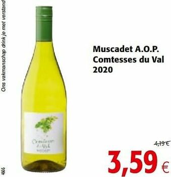 Muscadet a.o.p. comtesses du val 2020