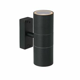 Leen Bakker Lucide LED wandspot buiten ARNE IP44 up- en downlight - zwart - 6,3x12x17 cm - Leen Bakker aanbieding