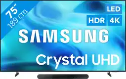 Coolblue Samsung LED 75 U8070H (2026) + Samsung HW-S60D Noir (2024) aanbieding