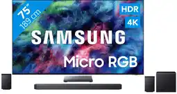 Coolblue Samsung Micro RGB 75 R95H (2026) + Samsung HW-Q930H (2026) aanbieding