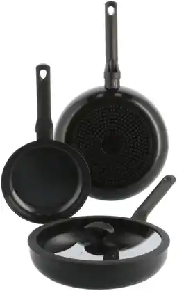 Coolblue BK Enjoy Set de Poêles à Frire 20 + 28 cm + Poêle Paysanne 28 cm Noir aanbieding