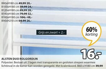 Jysk Alsten Duo Rolgordijn aanbieding