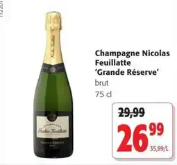 Colruyt Champagne Nicolas Feuillatte Grande Réserve aanbieding
