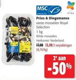 Colruyt Prins & Dingemanse verse mosselen Royal Selection aanbieding