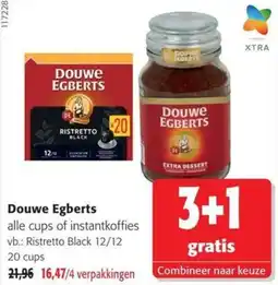 Colruyt Douwe Egberts alle cups of instantkoffies aanbieding