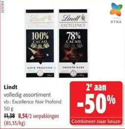 Colruyt Lindt volledig assortiment aanbieding