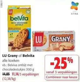 Colruyt LU Grany of Belvita alle koeken aanbieding