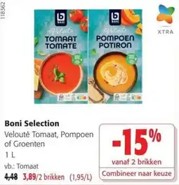 Colruyt Boni Selection Velouté Tomaat, Pompoen of Groenten aanbieding
