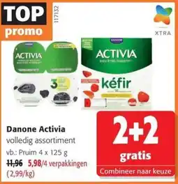 Colruyt Danone Activia volledig assortiment aanbieding