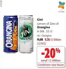 Colruyt Gini Lemon of Zero of Orangina aanbieding