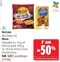 Colruyt McCain alle frieten of Mora Frikandel aanbieding