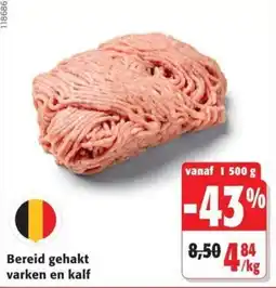 Colruyt Bereid gehakt varken en kalf aanbieding