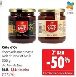 Colruyt Côte d'Or chocoladesmeer pasta aanbieding