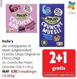 Colruyt Holie's alle ontbijtgranen of repen aanbieding