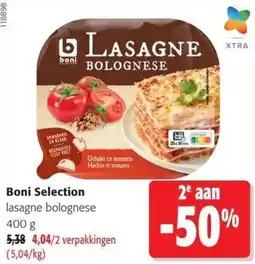 Colruyt Boni Selection lasagne bolognese aanbieding