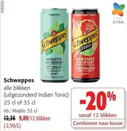 Colruyt Schweppes alle blikken aanbieding