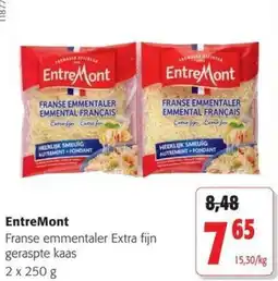 Colruyt EntreMont Franse emmentaler Extra fijn geraspte kaas aanbieding