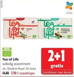 Colruyt Tea of Life volledig assortiment aanbieding