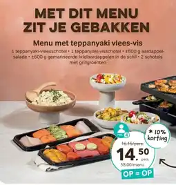 Bon Ap Menu met teppanyaki vlees-vis aanbieding
