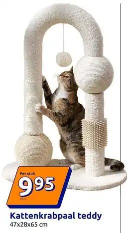 Action Kattenkrabpaal teddy aanbieding