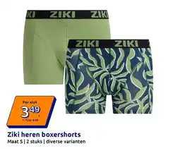Action Ziki heren boxershorts aanbieding