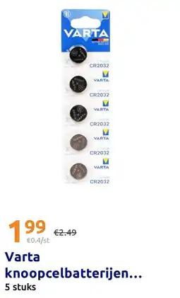 Action Varta knoopcelbatterijen aanbieding