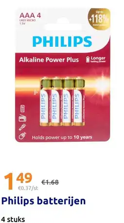 Action Philips batterijen aanbieding