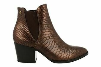Berca Shoes S. Oliver Boot Dames Trend Dierenprint Trend Western Chelsea - Brons aanbieding
