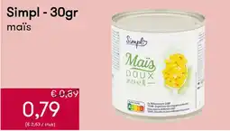 Peltri Simpl mais aanbieding