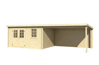 Makro Tuinhuis Luna 400 x 295 cm + extensie 380 cm + gratis stormbeveiliging aanbieding