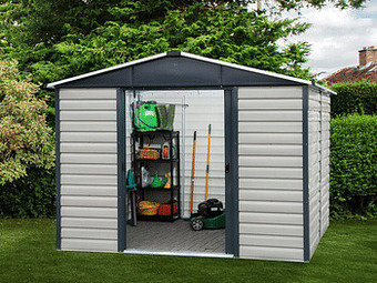 Makro Metalen tuinhuis 86TASL 243 x 197 x 215 cm aanbieding