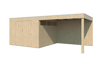 Makro Tuinhuis Cube 300 x 300 cm + extensie 300 cm aanbieding