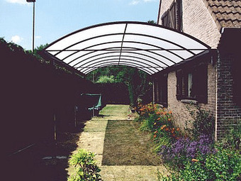 Makro Muurcarport aluminium 400 x 1000 cm aanbieding