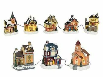 Lidl Livarno Home Kersthuisjes met ledverlichting aanbieding
