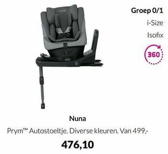 BabyPark Nuna prym autostoeltje aanbieding