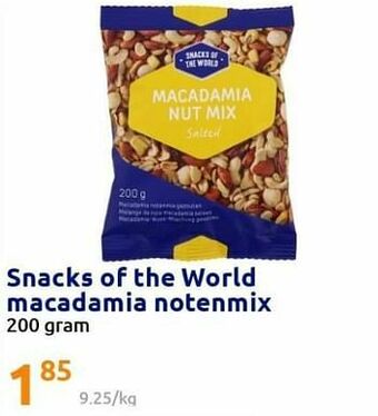 Action Snacks of the world macadamia notenmix aanbieding
