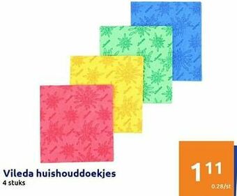 Action Vileda huishouddoekjes aanbieding