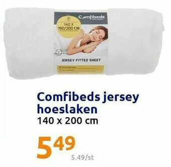 Action Comfibeds jersey hoeslaken aanbieding