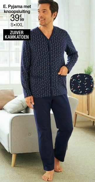 Damart Pyjama met knoopsluiting aanbieding