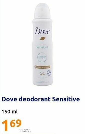 Action Dove deodorant sensitive aanbieding