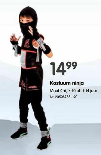 Fun Kostuum ninja aanbieding