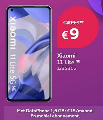 Proximus Xiaomi 11 lite ne 128gb 5g aanbieding
