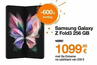 Orange Samsung galaxy z fold3 256 gb aanbieding