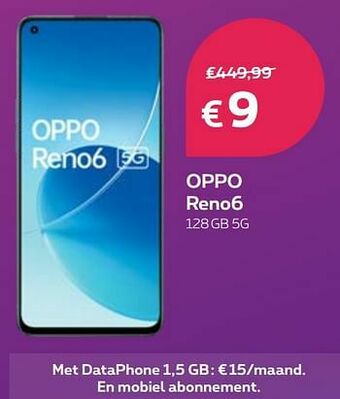 Proximus Oppo reno6 128gb 5g aanbieding