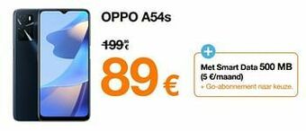 Orange Oppo a54s aanbieding