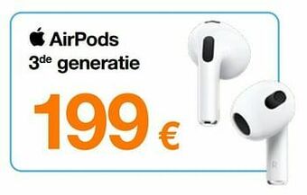 Orange Apple airpods 3de generatie aanbieding