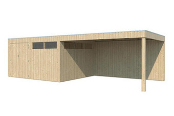 Makro Tuinhuis Cube 400 x 320 cm + extensie 400 cm aanbieding